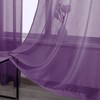 DONREN 2 Panels Royal Purple Sheer Curtains 72 Inches Long