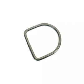 Unbranded Marine Sailing Stainless Steel 1/8" D-Ring 100 Lbs Welded D Shape Rings 4 Pcs