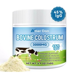 Amer Don Bovine Colostrum Powder 3000mg High IgG(45%) Immune Beauty Boost Support Non-GMO