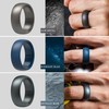 ThunderFit - Anillos de bodas de silicona, paquete de 7