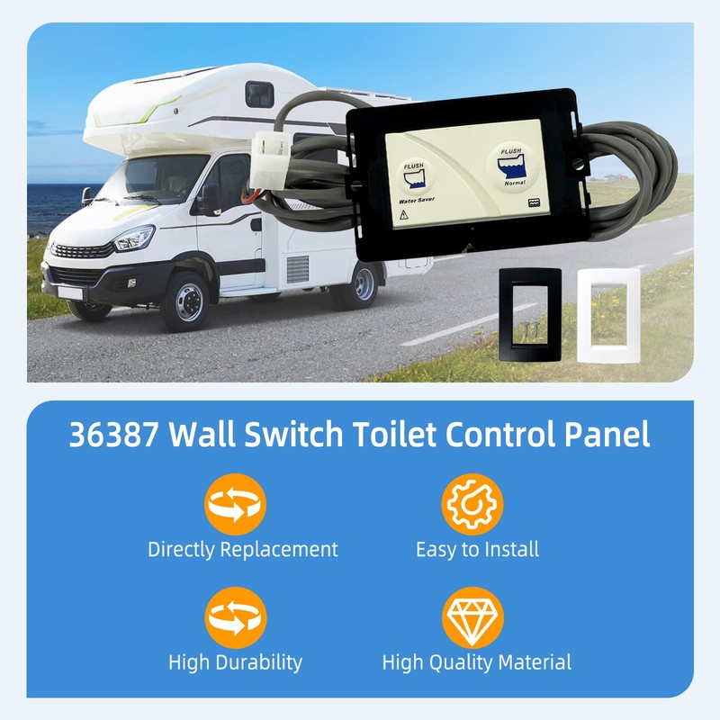 36387 Wall Switch for The Tecma RV Toilet Silence Plus,