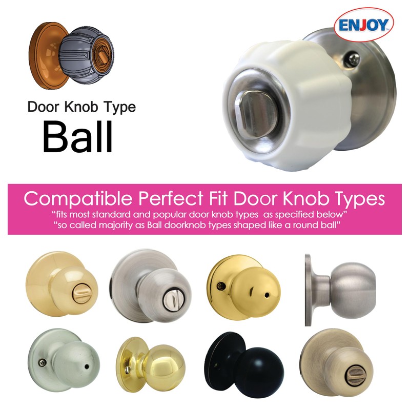 Enjoy Cover - 2 Pack Door Knob Cover Grips Non