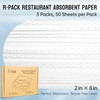 R-PACK Food-Safe Absorbent Paper Towel for Kitchen, Disposable Sheets Specially