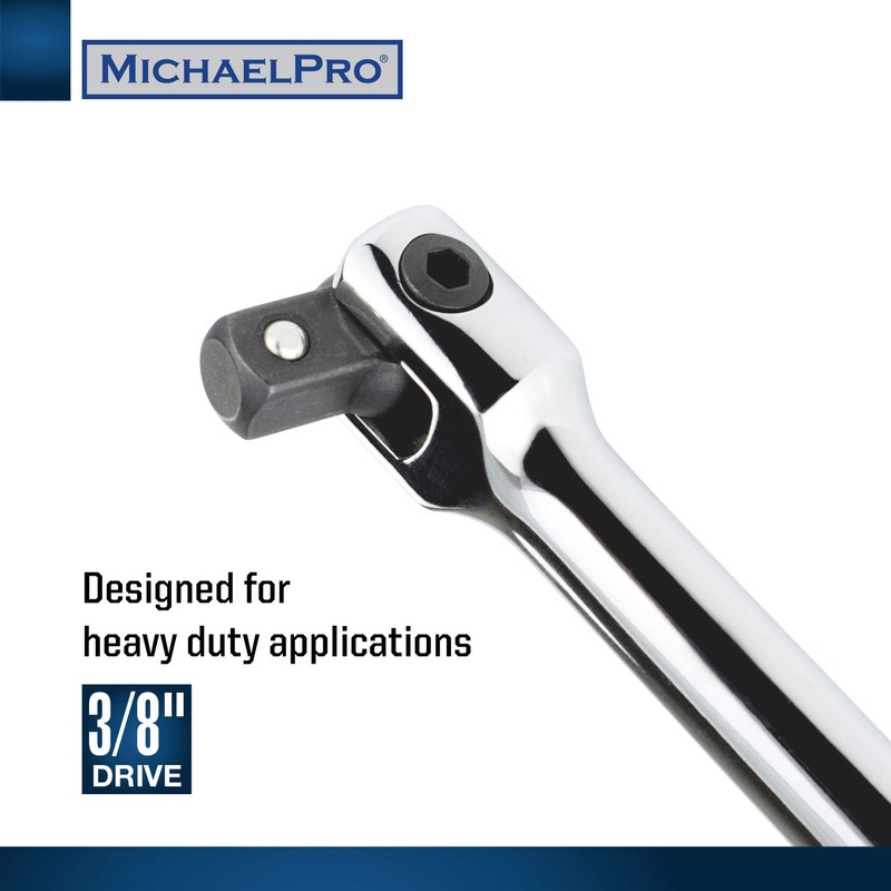 MichaelPro MP007001 3/8 Inch Drive Flex Handle/Breaker Bar for Extra