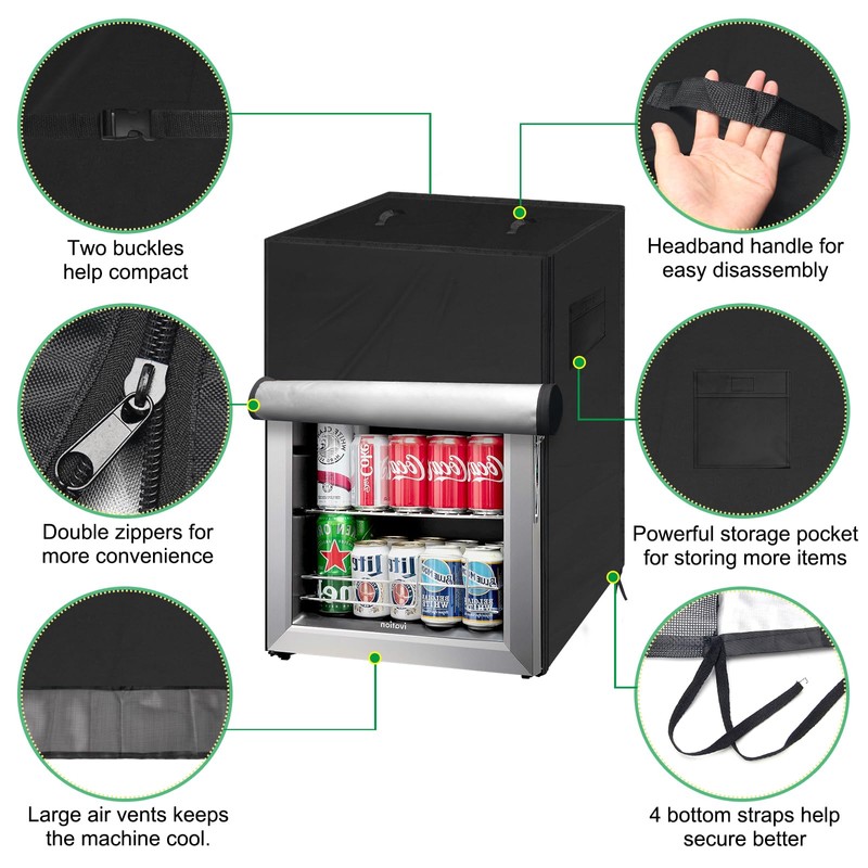 Coldairsoap - Cubierta para refrigerador para exteriores, a prueba de