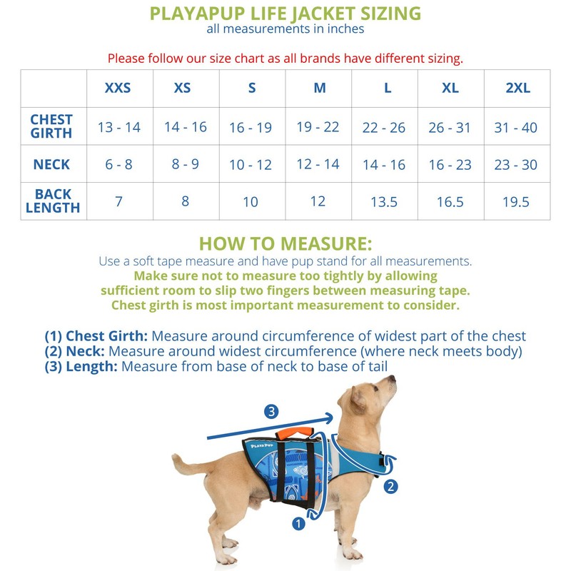 PlayaPup Dog Life Jacket, Tribal Shark Night, X-Large