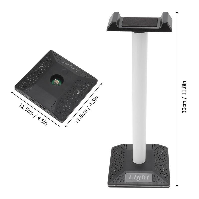 RGB Gaming Headset Stand Type C USB LED Headphone Holder
