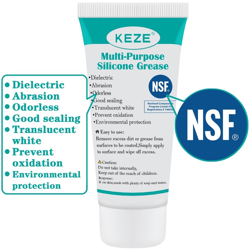 KEZE PTFE Lube Silicone Grease 92003 for Automotive Plastic Lubricating