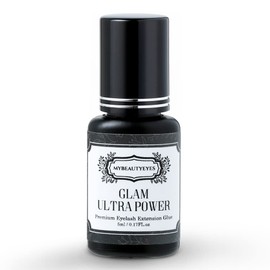 Super Strong Ultra Fast Dry Eyelash Extensions Glue Glam Ultra Power / Semi Permanent Eyelashes / Dry Time 2-3 Seconds / Maximum Lasting Power 6 Weeks / Latex Free