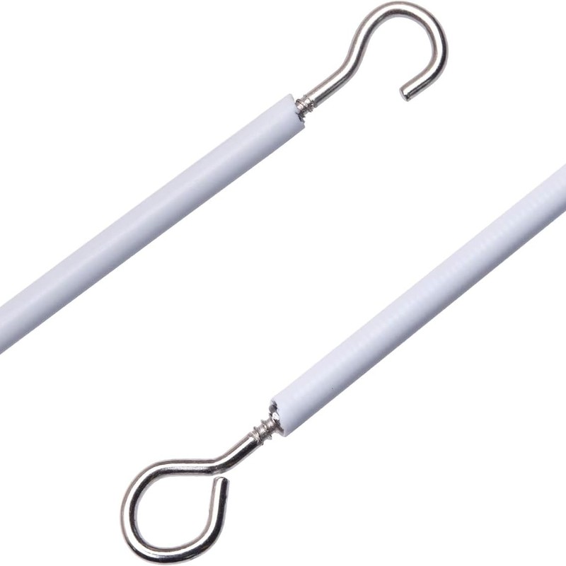 ASIWUJING Net Curtain Wire and Hooks Set, 10M Net Curtain