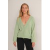 NA-KD Women's Oversized Knitted Cardigan, Chinois Green