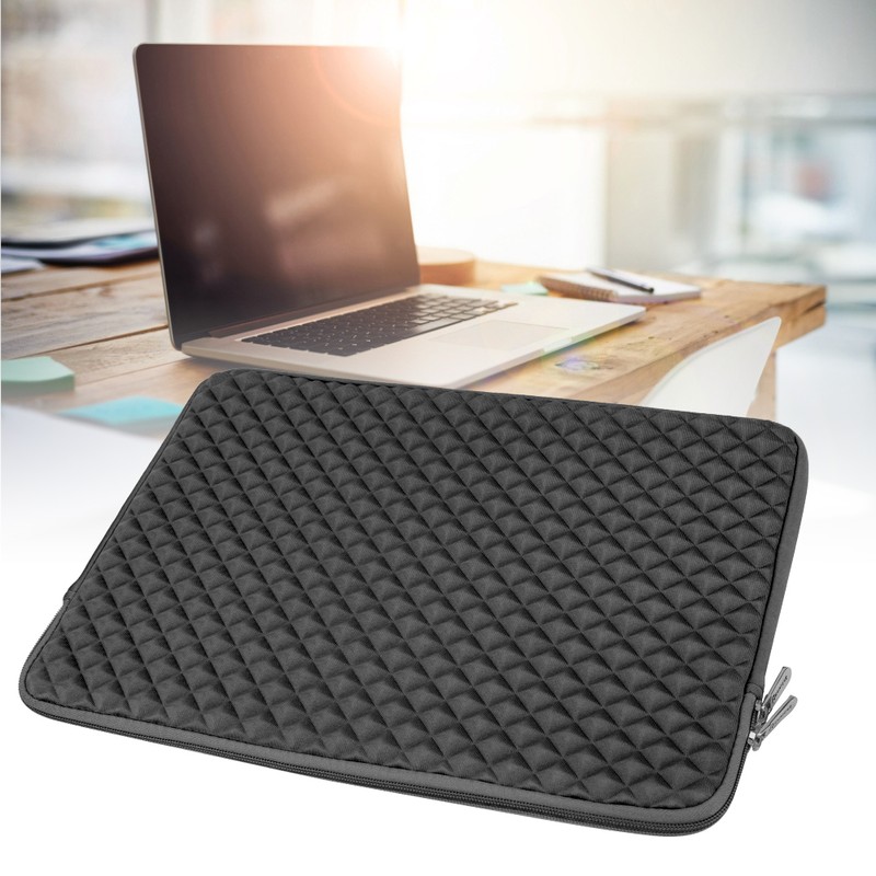 15.6 Inch Diamond Texture Laptop Sleeve Notebook Protective Case Zipper