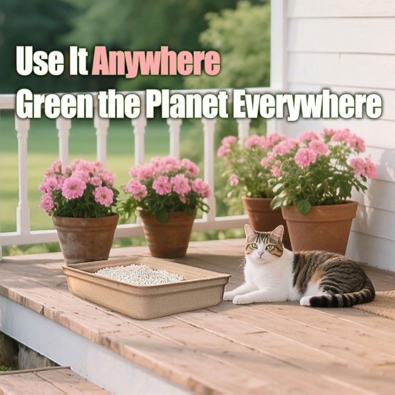 Disposable Litter Boxes for Cats Large: 6-Pack Leak-Proof Sustainable for