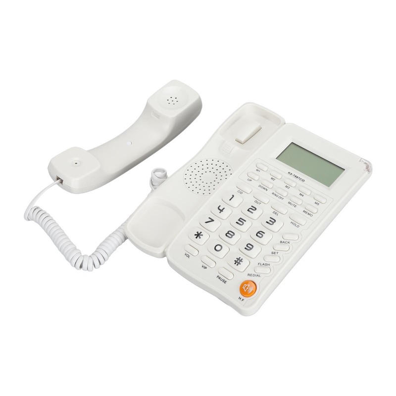 Desktop Telephone Big Button Corded Landline Telephone 16 Bit HD