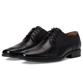 Florsheim Jackson Cap Toe Oxford Formal Shoe for Men - Leather Upper with Man-Made Lining, Snipped Toe, and Blind Eyelets Black 8 M (D)