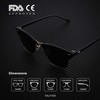 KALIYADI Polarized Sunglasses-for-Men Retro Sunglasses-Men: Semi-Rimless Frame Women Driving Sun