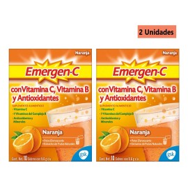 Pack x2 Suplemento Alimentar de Vitamina C Emergen-C Sabor Naranja