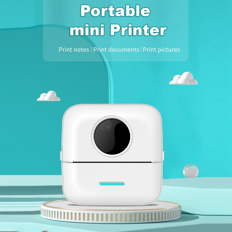 Portable Mini Pocket Printer Wireless BT Thermal Printer Photo Notes