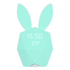 Mob Cutie Clock Connect Alarm Clock with Motion Sensor Night Light Nomad Design Turquoise