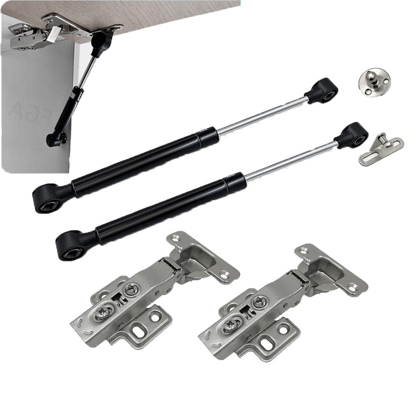 120N Black Cold-Rolled Steel Hydraulic Support Rod, Suitable for Upward-Opening