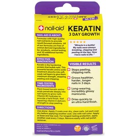 NAIL-AID Keratin 3 Day Growth, Clear, 0.55 Fluid Ounce
