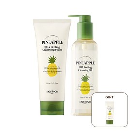 Skinfood [Skinfood] Pineapple BHA Peeling Cleansing Oil + Foam + Free Peeling Gel / [스킨푸드] 파인애플 바하 필링 클렌징 오일+폼 +증정 필링젤