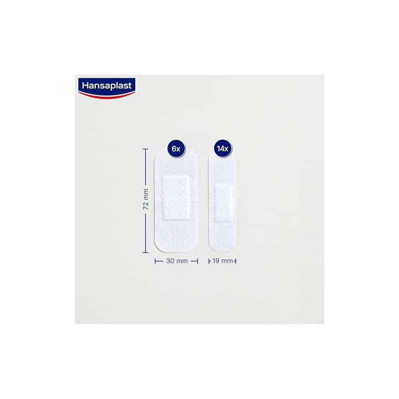 Hansaplast Sensitive Plasters, Pack of 20, Skin-Friendly and Hypoallergenic Wound