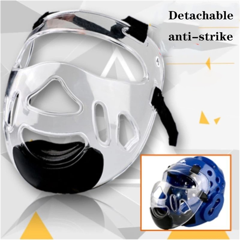 Clear Face Guard, Face Shield Portable Detachable Taekwondo Protection for