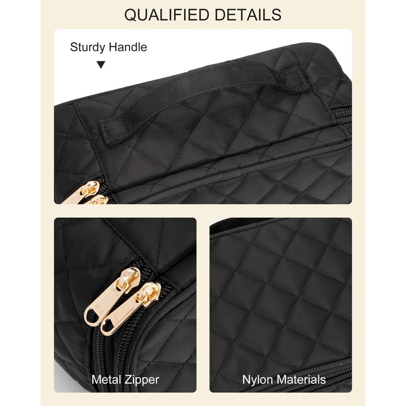 Twofold Makeup Bag, Small Travel Makeup Bag, Protable Makeup Organiser,