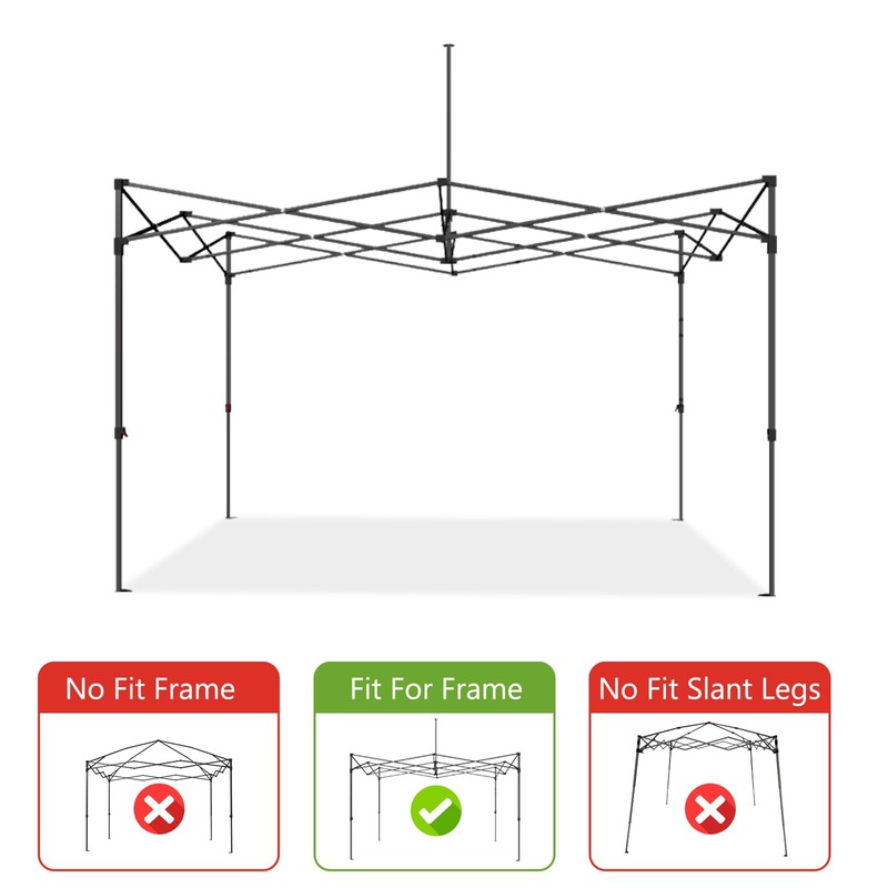ABCCANOPY Replacement Canopy Top for Commercial Canopy Tent (10x15, Black)