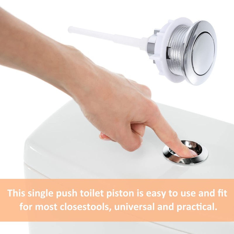 Angoily Single Flush Valve Replacement Buttons, 1PCS Single Push Flushing