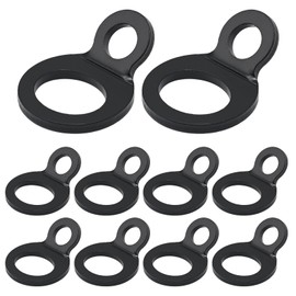 CADUFUELLY 10 Pcs Tie-Down Strap Rings, 15 MM x 18 MM Multi-Purpose Tie Down Anchor Strapping Hooks for Bicycles Motorcycles Truck Ladders ATV