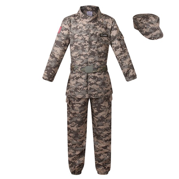 yolsun Deluxe Kid's Camo Combat Soldier Army Costume