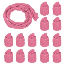 MECCANIXITY Nylon Stockings Flower Fabric, 65cm/ 25.6" Mesh Tensile Silk Nylon Fabric DIY Floral Crafting Kit for DIY Flower Making Wedding Crafts Decoration (Watermelon Pink, Pack of 25)