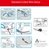 Hit-Air Coiled Wire Lanyard, Tether Connection, Compatible with Hit-Air Jackets