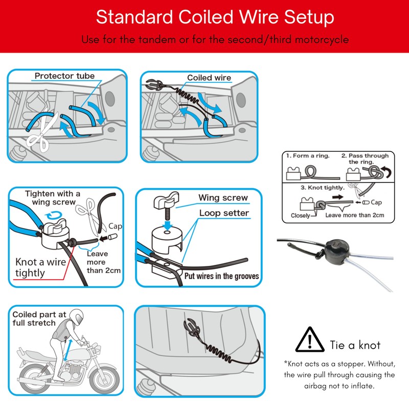 Hit-Air Coiled Wire Lanyard, Tether Connection, Compatible with Hit-Air Jackets