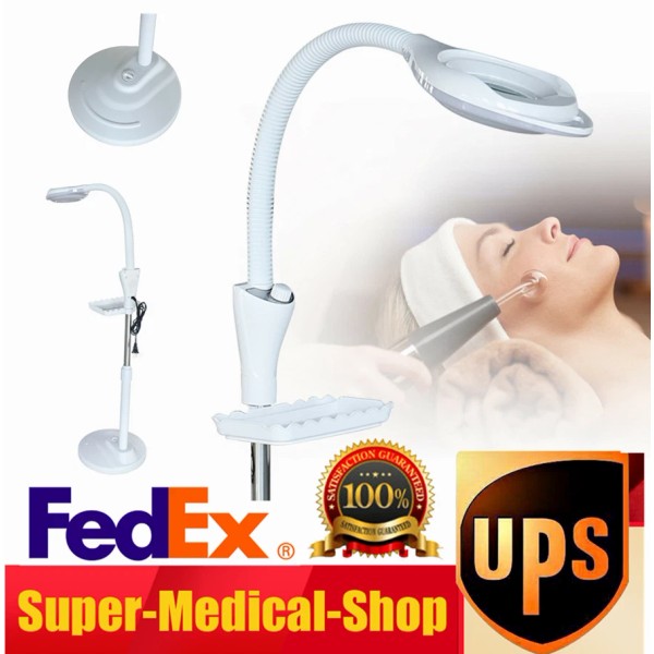 16x Diopter Floor Stand Magnifier Lamp Glass Magnifying Facial Height