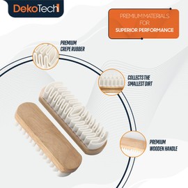 DekoTech Suede Cleaning Brush – Nubuck & Suede Stain Remover – Brush with Lotus Wood Handle – Lifts Nap & Restores Texture – Ideal for Shoes, Boots, Bags, Belts & Furniture