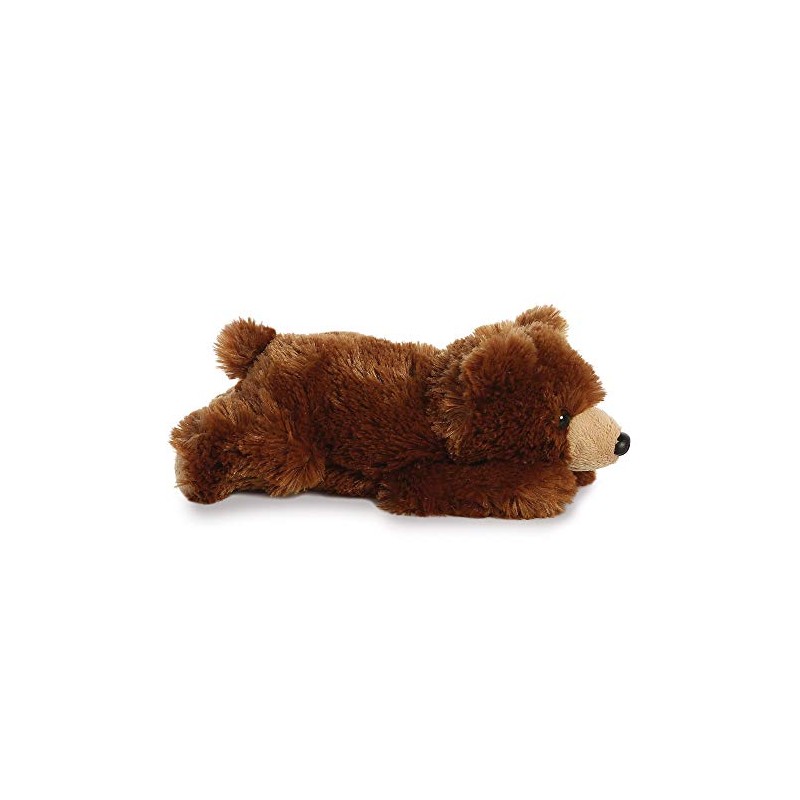 AURORA, 31740 Mini Flopsie Grizzly Bear 8" Plush Toy, Brown