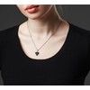 COAI Stainless Steel Diamond Shape Onyx Black Stone Necklace, Heart