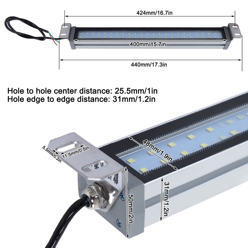 Kadimendium LED Working Light White Source IP67 Waterproof Explosion Proof