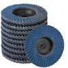 NuoDunco 3 Inch Flap Disc 60Grit 10Pack, W3/8" Arbor Hole