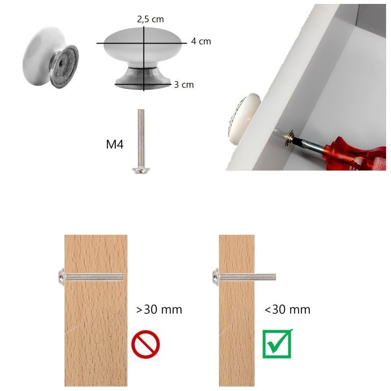 Knober Möbelknopf Bouque Blau Serie Lak