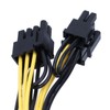 5Pcs Power Supply Cable 6Pin to Dual 8pin 6+2 GPU