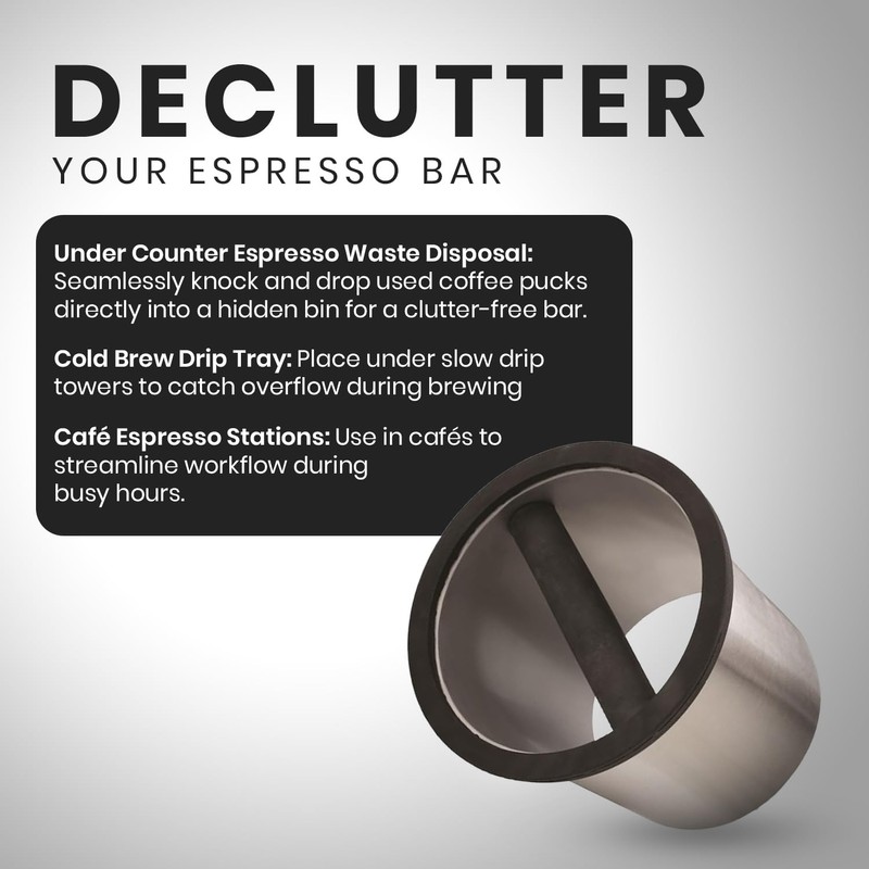 Rattleware Premium Stainless Round Knock Box (6.25" x 7.5") -