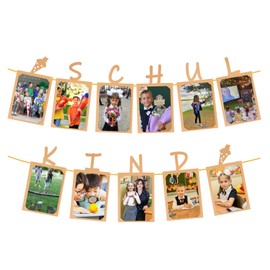 Photo Garland, First Day of School Decoration, Kraft Paper Photo Garland, Hanging Wall Decoration for School Child, Boys, Girls, First Day of School Decoration (First Day of School Decoration)