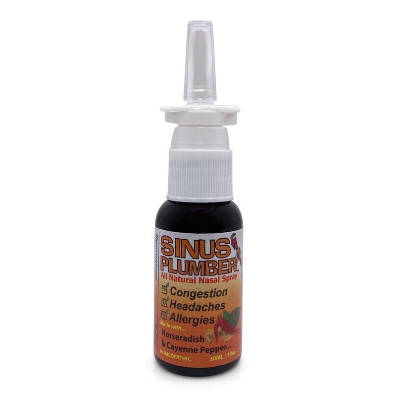 Sinus Plumber Pepper Nasal Spray, Allergy and Sinus Relief, Congestion,