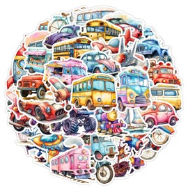 50Pcs Vehicle Vinyl Stickers,Vehicle Graffiti Stickers,Waterproof Sticker for Phone Laptop Bottles Skateboard Computer Phone Luggage Guitar Gifts Sticker for Kids Teens Girls