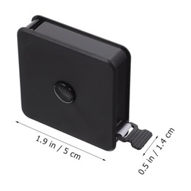 MAGICLULU 2 Cintas Métricas Cuadradas Portátiles de 2 M, Mini Flexómetro Negro para Medición de Ropa y Uso Hogar, Herramienta de Línea de Cinta Compac