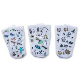 squid socks Polyester Socks for Babies & Toddlers | Stay-On Anti-Slip Grip Socks Shark Tank Featured | US Age 2T-3T Camping